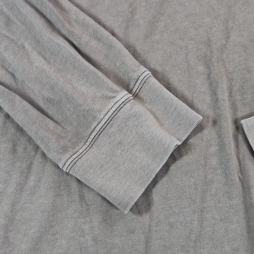 J Crew Henley Shirt Mens Large Brown Vintage Jersey Relaxed Long Sleeve Oarsman